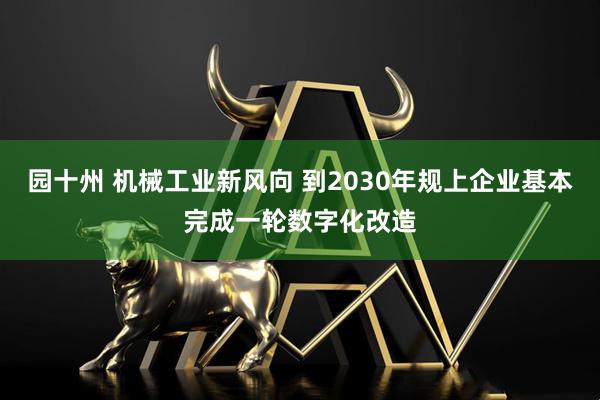 园十州 机械工业新风向 到2030年规上企业基本完成一轮数字化改造