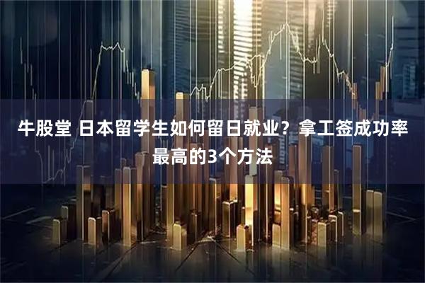牛股堂 日本留学生如何留日就业？拿工签成功率最高的3个方法